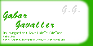 gabor gavaller business card